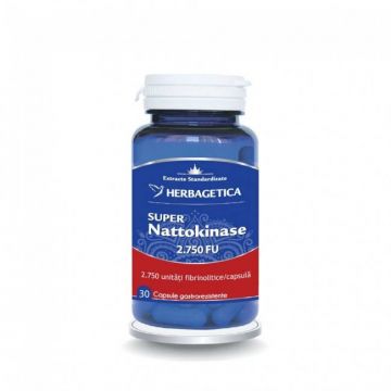 Super Nattokinase, 2.750 FU, 30 capsule, Herbagetica