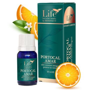 Ulei esential integral de PORTOCAL AMAR 10ml - Bionovativ