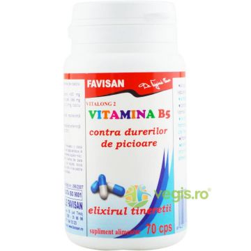 Vitalong 2, Vitamina B5 impotriva durerilor de picioare, 70 capsule, Favisan