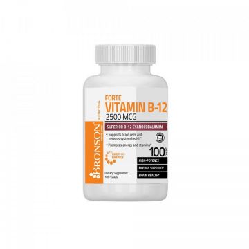 Vitamina B12 (cianocobalamina) 2500 mcg Bronson 100 tablete (TIP PRODUS: 2500 mcg)