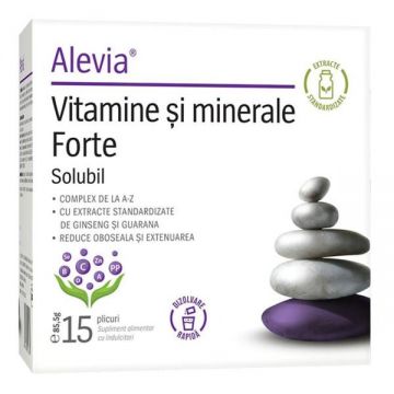 Vitamine si minerale FORTE , Alevia (Concentratie: 60 plicuri)