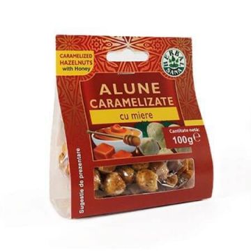 Alune caramelizate cu aroma de Miere, 100 g, Herbal Sana