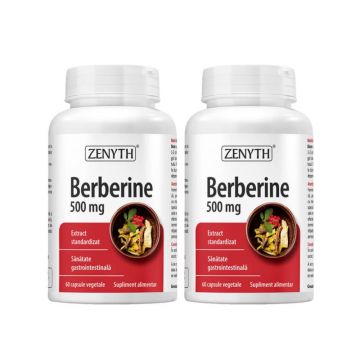 Berberine, 500 mg, 2 x 60 capsule, Zenyth
