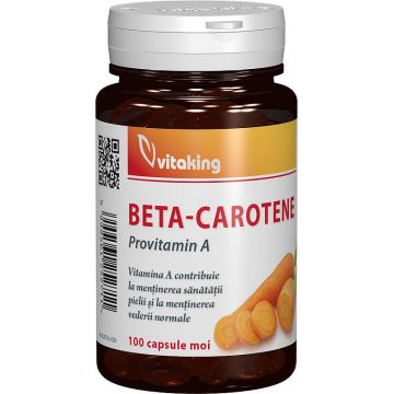 Beta caroten natural 25000 UI Vitaking 100 capsule (TIP PRODUS: Suplimente alimentare, Concentratie: 25000 UI)