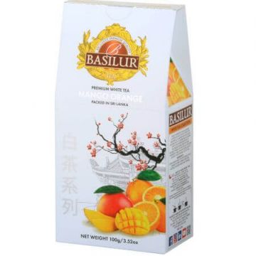 Ceai alb Refill White Tea Mango Orange, 100 g, Basilur