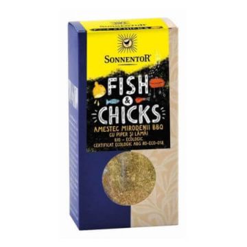 Condiment amestec Bio Barbeque pentru peste si pui Fish and Chicks, 55 g, Sonnentor