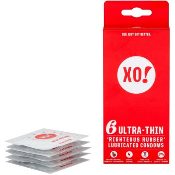 Prezervative din latex natural 100%, Ultra Subtiri, XO!, 6 buc