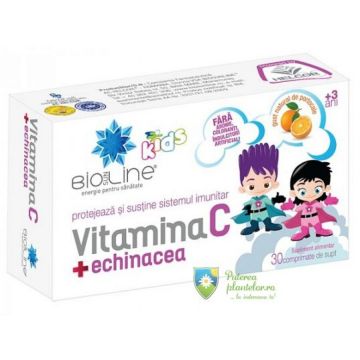 Vitamina C cu Echinacea pentru copii 30 comprimate de supt