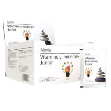 Vitamine si minerale Junior, Alevia, 60 plicuri