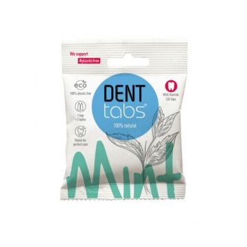 Pastă de dinți sub formă de tablete pentru adulți cu fluor, 125 tablete | DENTtabs