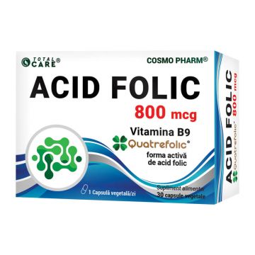 Acid Folic Quatrefolic, 800mcg, 30 capsule, Cosmopharm