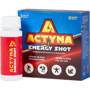 Actyva energy shot, Shot energizant, 3 x 50 ml, Agips Farmaceutici