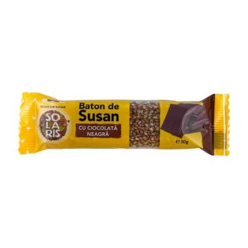 Baton de susan cu ciocolata neagra, 30 g, Solaris