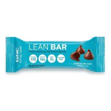 Baton Proteic Total Lean Fibre si fulgi de ciocolata 48g - GNC