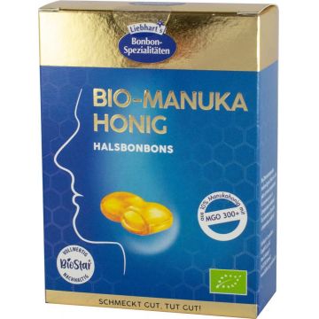 BOMBOANE CU MIERE DE MANUKA, eco-bio, 100 G, LIEBHART'S