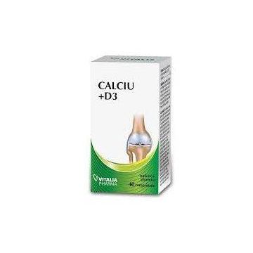 CALCIU PLUS D3, 40 Comprimate - VITALIA PHARMA