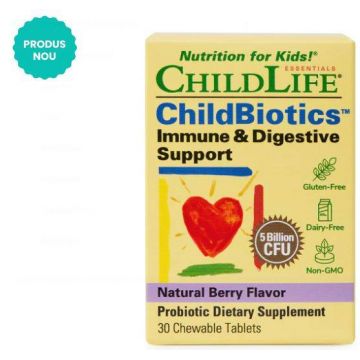 CHILD BIOTICS IMMUNE DIGESTIVE SUPPORT 30 Cpr masticabile - Probiotic copii - SECOM