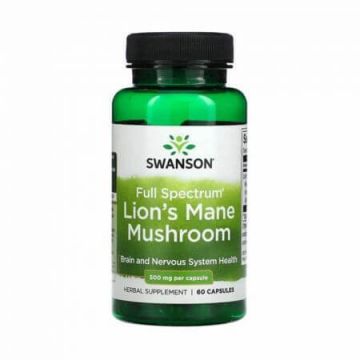 Ciuperca Coama Leului, 500 mg, 60 capsule, Swanson