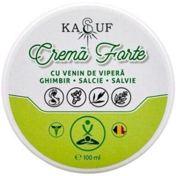 Crema Forte cu venin de vipera, ghimbir, salcie si salvie, 100 ml, Kasuf