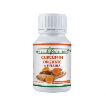 Curcumin Organic + Piperină Health Nutrition (Gramaj: 60 capsule)
