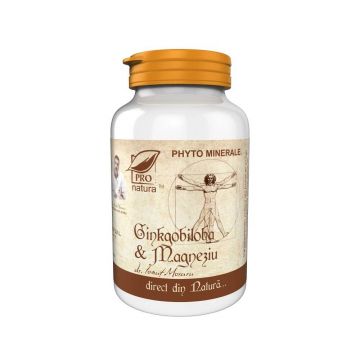 Ginkgo Biloba si magneziu 60cps - Pro Natura