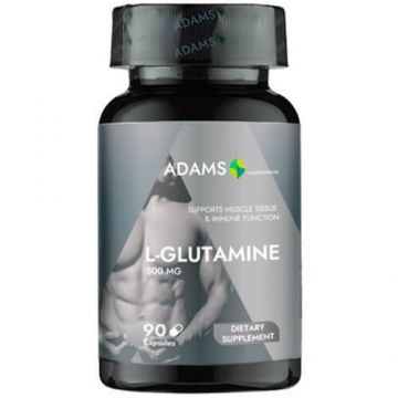 L-Glutamine 500mg, 90cps, Adams Vision