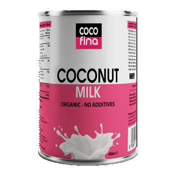 Lapte din nuca de cocos, 400 ml, Cocofina