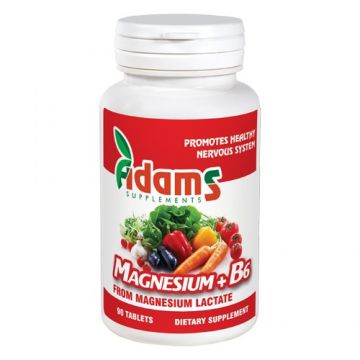 Magneziu+B6 90tab, Adams Supplements