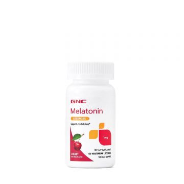 Melatonin Lozenges 1 mg, Melatonina Masticabila cu Aroma de Cirese 1 mg, 120 tb, GNC