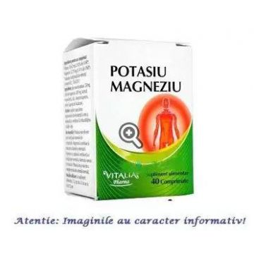 POTASIU SI MAGNEZIU 40 Comprimate - VITALIA PHARMA