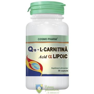 Q10 + L-carnitina si Acid alfa lipoic 30 capsule