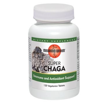Super Chaga Mushroom Wisdom, 120 tablete vegetale, Secom