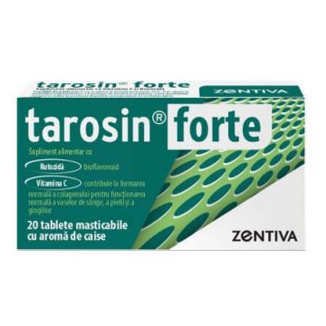 Tarosin Forte supliment alimentar cu Vitamina C si Rutozida , 20 comprimate, Zentiva
