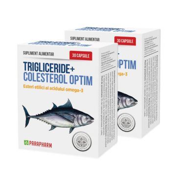 Trigliceride+Colesterol Optim Pachet 2x30 capsule Parapharm