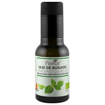 Ulei de busuioc macerat la rece, eco-bio, 100ml - Pronat