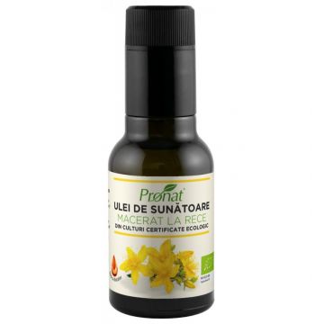 Ulei de sunatoare macerat la rece, eco-bio, 100 ml, Pronat