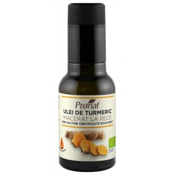 Ulei de turmeric (curcuma) macerat la rece, eco-bio, 100ml - Pronat