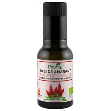 Ulei din seminte de amarant macerat la rece, eco-bio, 100 ml, Pronat