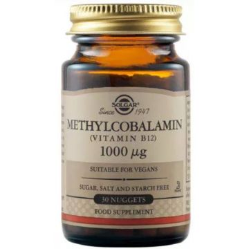 Vitamina B12 - METILCOBALAMINA, 1000mcg, 30 comprimate masticabile - SOLGAR