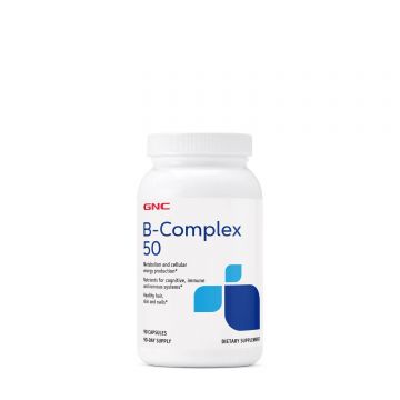 B Complex 50, Complex de Vitamine B, 90 Capsule - Gnc