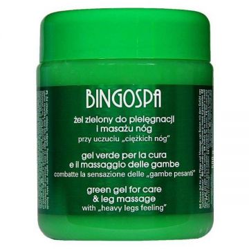 GEL VERDE PENTRU MASAJ, PENTRU PICIOARE GRELE, 500 G, BINGO SPA