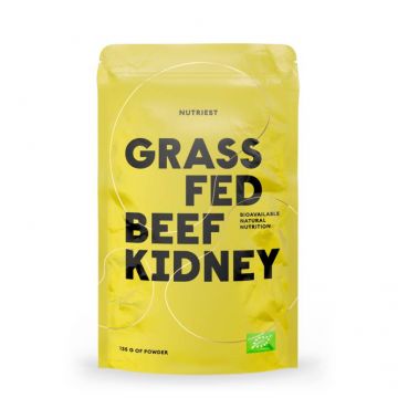 GRASS FED BEEF KIDNEY – pulbere eco-bio din rinichi de vita organica liofilizat, 135 g, NUTRIEST