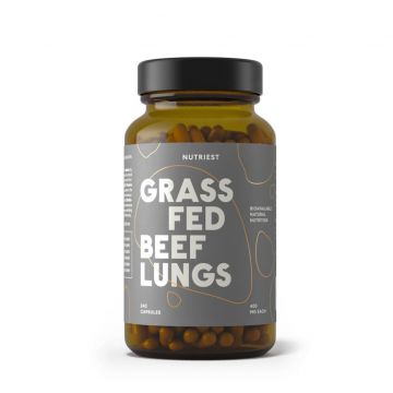 Grass fed Beef LUNGS – Sustine sanatatea pulmonara si respiratorie, 240 capsule, NUTRIEST