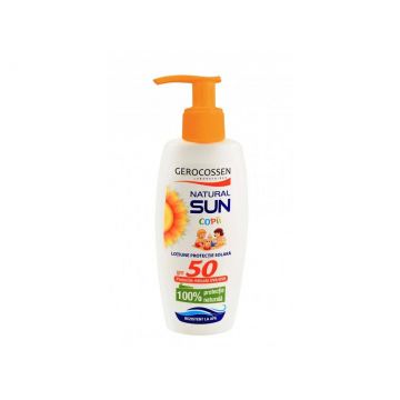 Lotiune cu protectie solara pentru copii SPF 50 Natural Sun, 200ml - Gerocossen