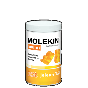 Molekin Imuno cu aroma de portocale 3ani+ x 60 jeleuri, Zdrovit
