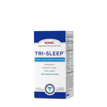 Tri-sleep, Formula Avansata Triplu-strat Pentru Somn 60 Tablete - GNC