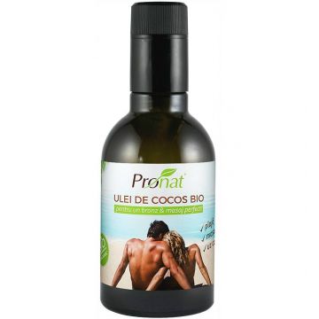 Ulei de cocos extravirgin pentru uz cosmetic, eco-bio, 250ml - Pronat