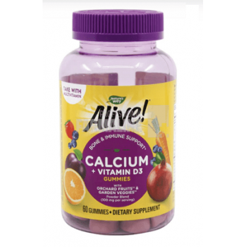 Alive! Calcium + D3 Gummies 50 jeleuri