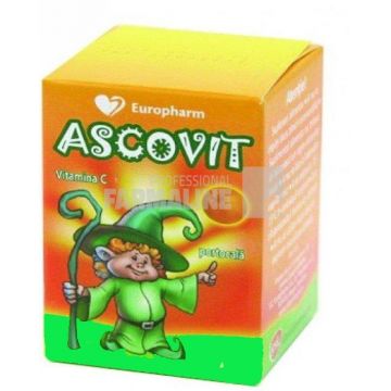 Ascovit cu aroma de portocala 100 mg 60 comprimate