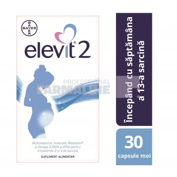 Elevit 2 Multivitamine pentru Sarcina – Trimestrul 2 si 3 de sarcina – 30 capsule